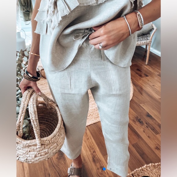 100% linen fisherman pants - Picture 15 of 15